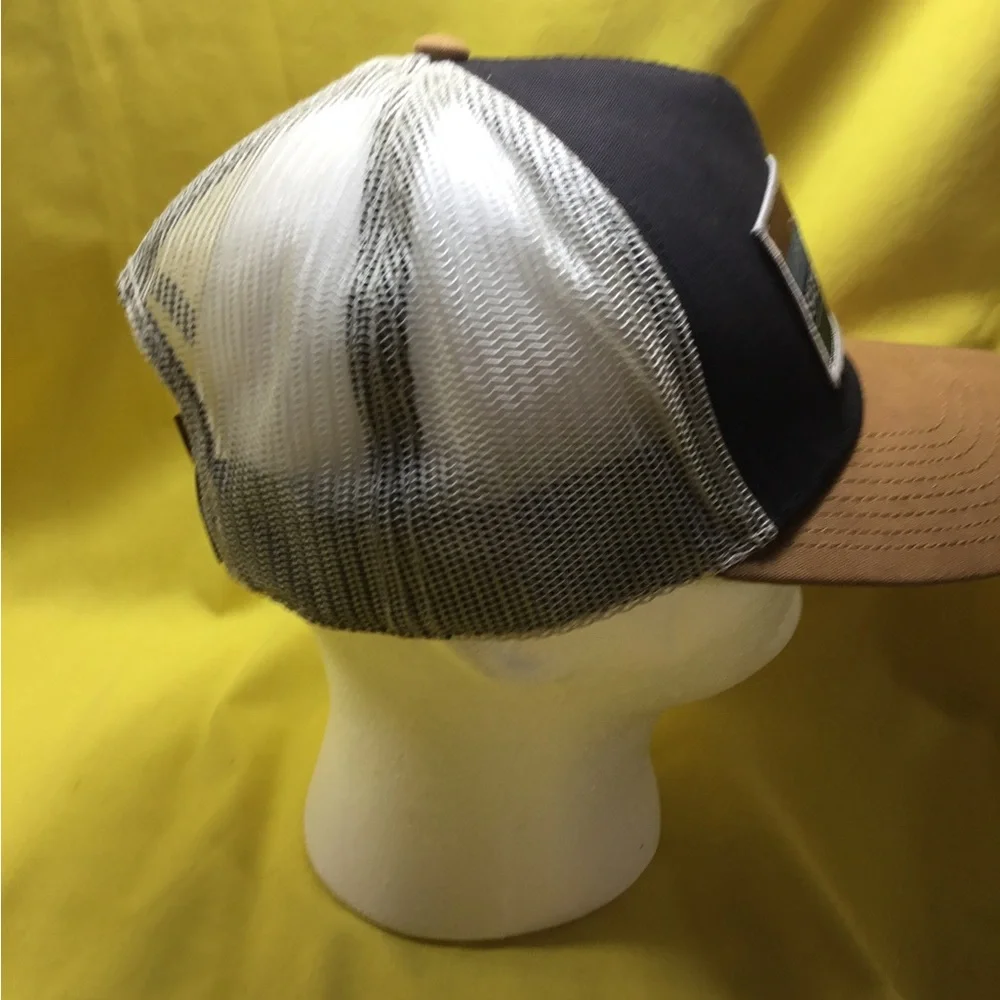 ROVE Sierra Nevada Two-Tone Trucker Hat in Navy & Brown